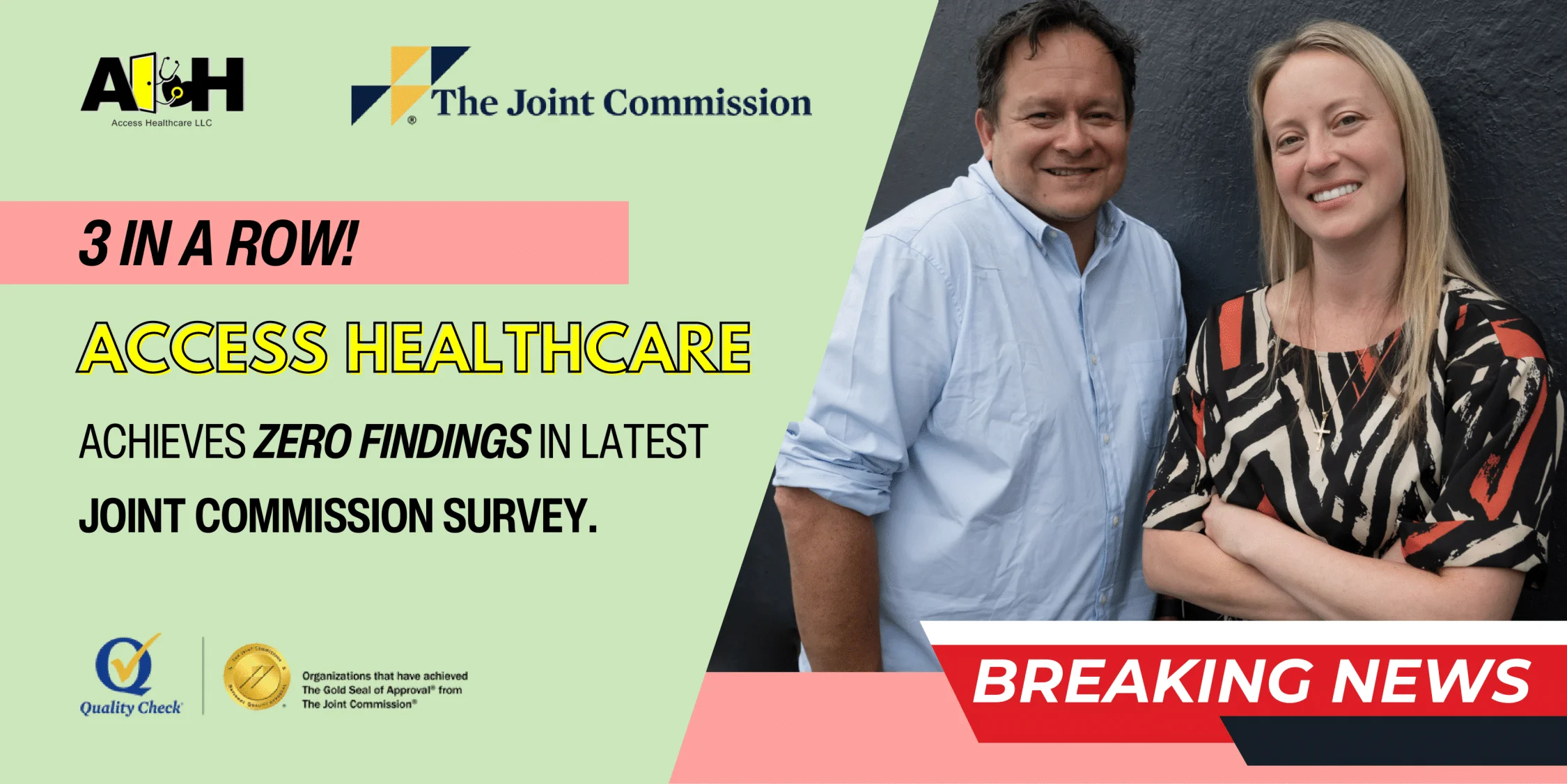 Access Healthcare Staffing Achieves Zero Findings in Latest Joint Commission Survey