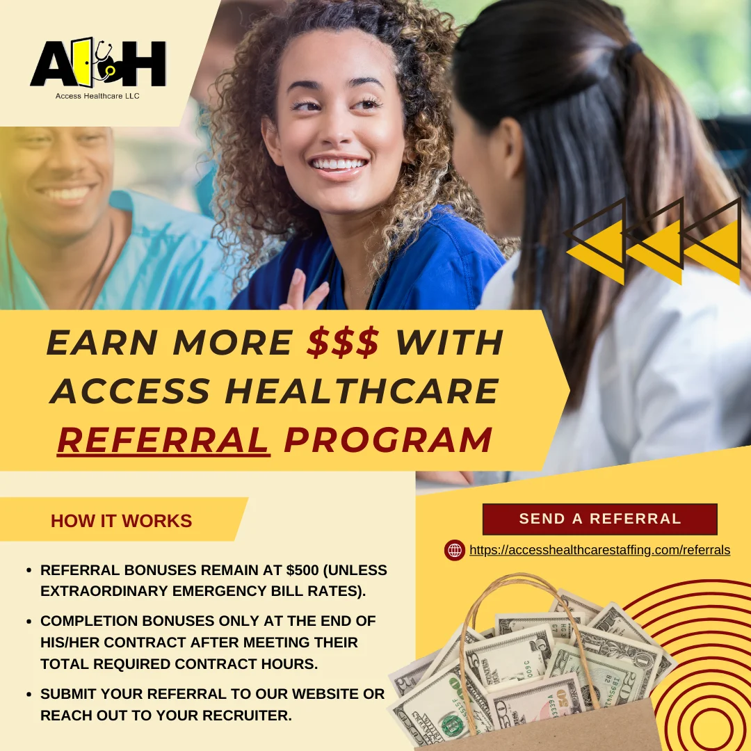 Access Healthcare Staffing Referral Program